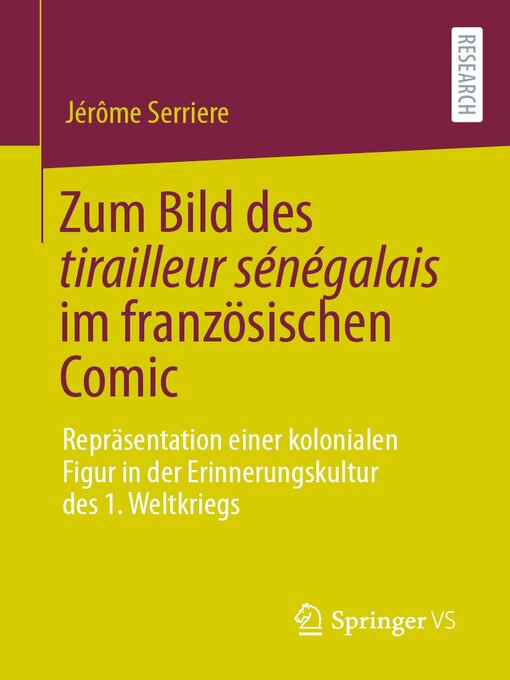 Title details for Zum Bild des tirailleur sénégalais im französischen Comic by Jérôme Serriere - Available